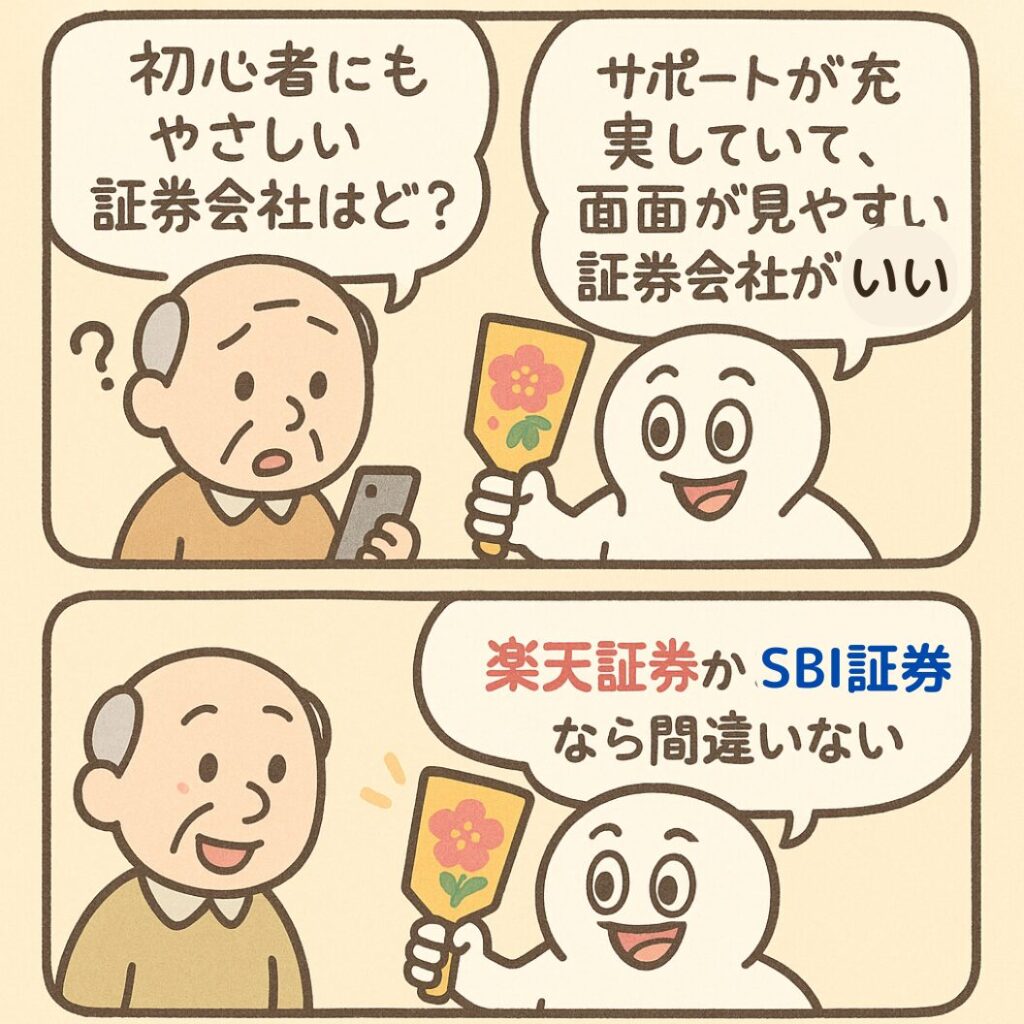 シニアに優しい証券会社は