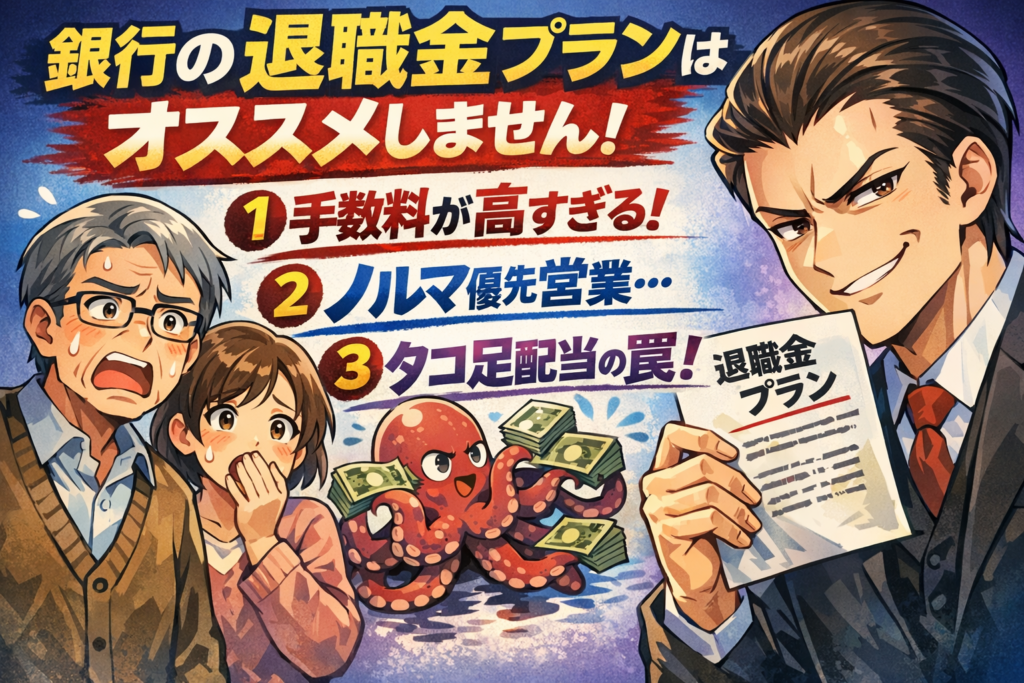 銀行窓口の「退職金専用プラン」をおすすめしない3つの理由