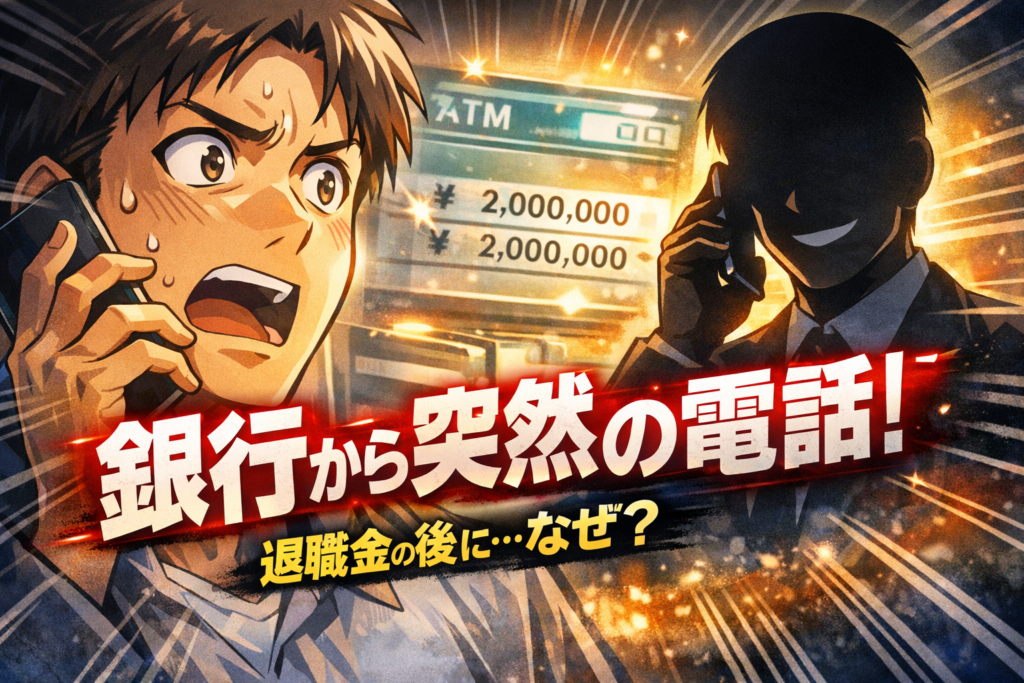 退職金が振り込まれた瞬間、なぜ銀行から電話が来るのか？そのカラクリを解説