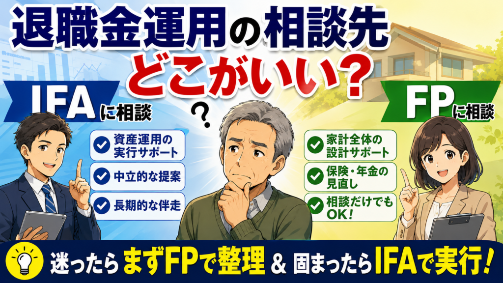 退職金運用の主な相談先と特徴
