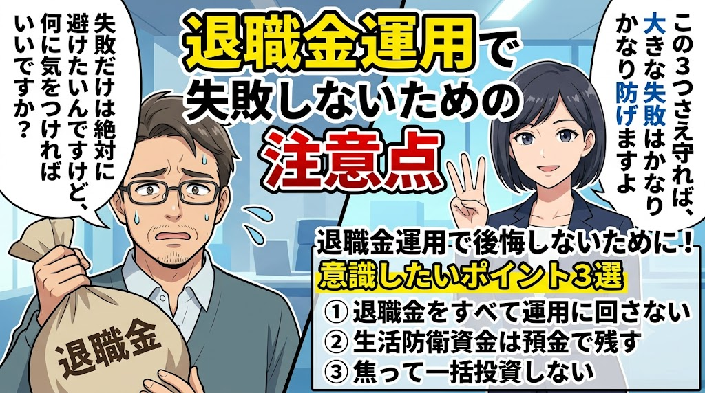 退職金運用で失敗しないための注意点