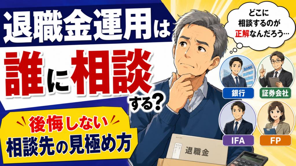 退職金運用は誰に相談する？後悔しない相談先の見極め方